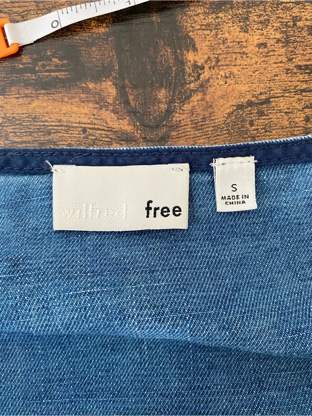 Wilfred Free Light Wash Denim Slip Dress - Blue - Picture 6 of 7